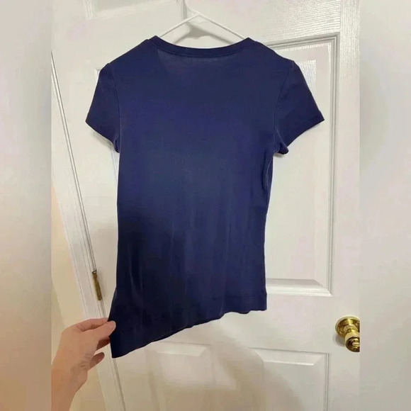 Lilly Pulitzer Pima Cotton Navy Scoop Neck TShirt Small - Picture 7 of 9